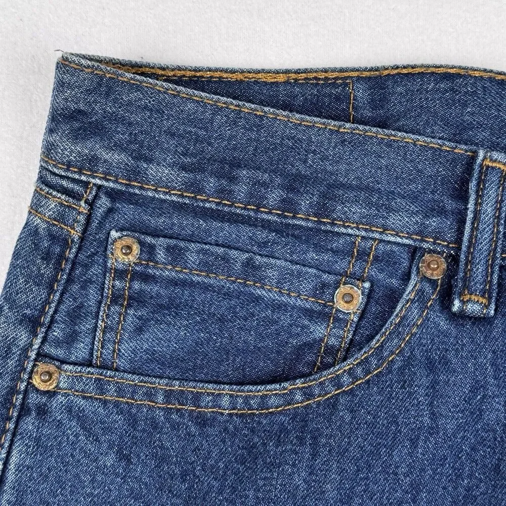 Levi's 505 Men's Jeans Size 32 Blue Regular Straight Denim 100% Cotton